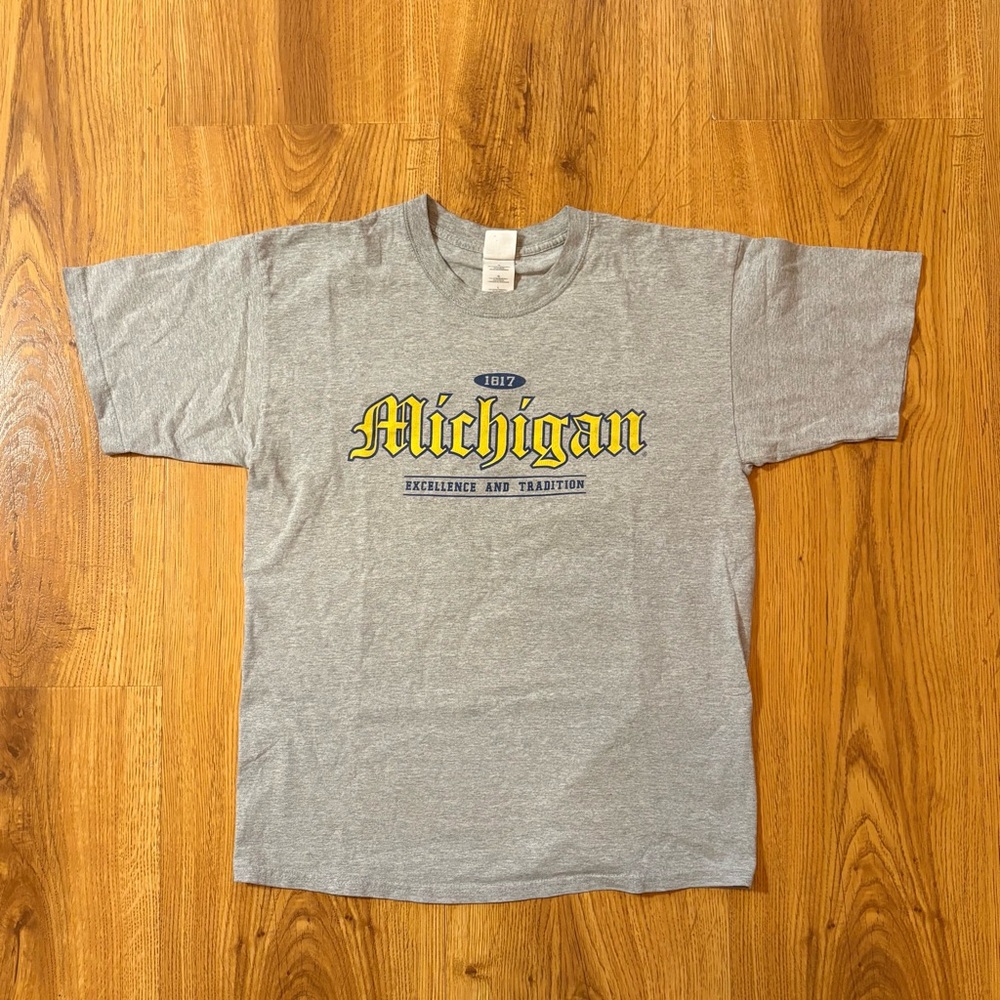 Gray Michigan Graphic T-Shirt